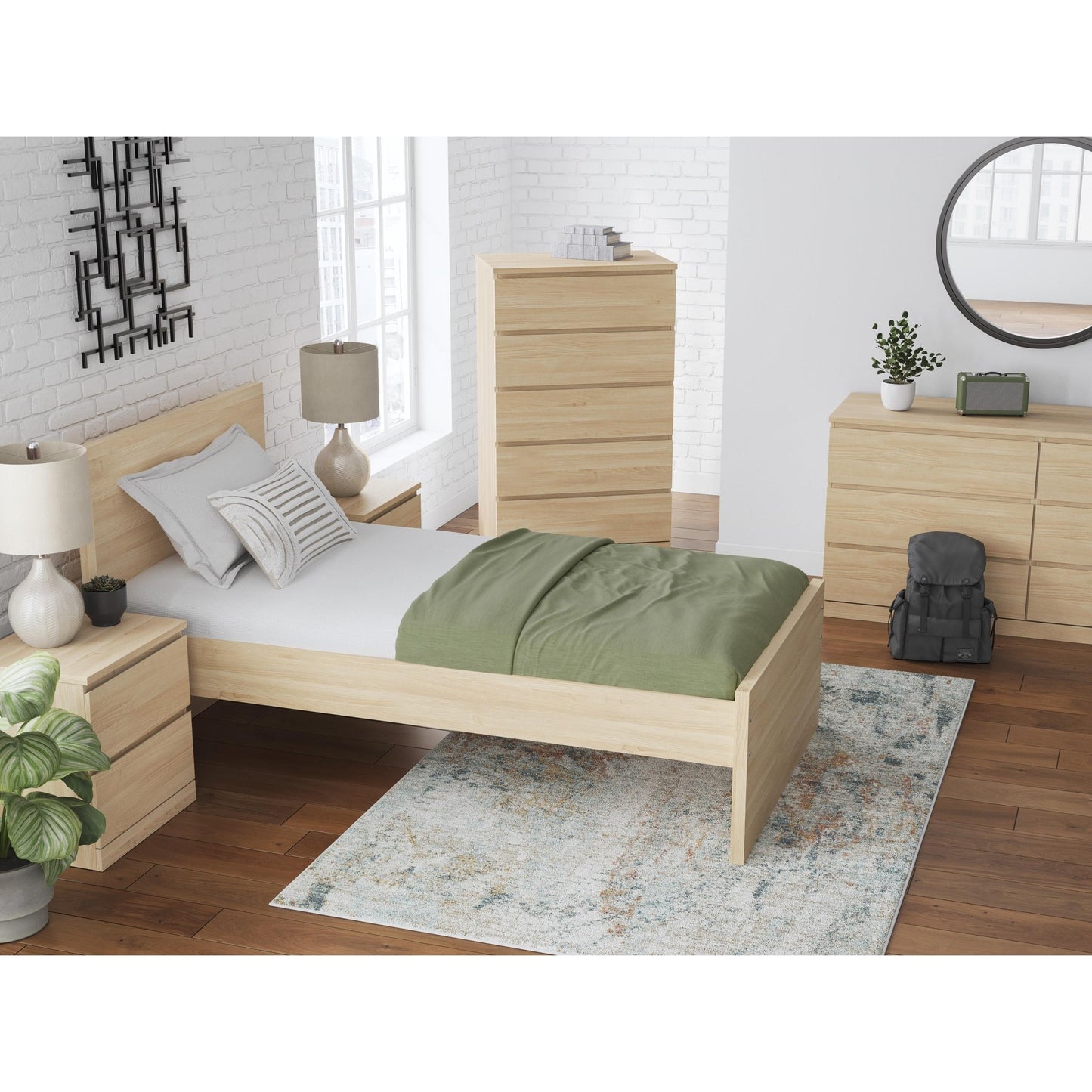 Signature Design by Ashley Onita EB9632B4 Twin Panel Platform Bed - American Furniture of Slidell