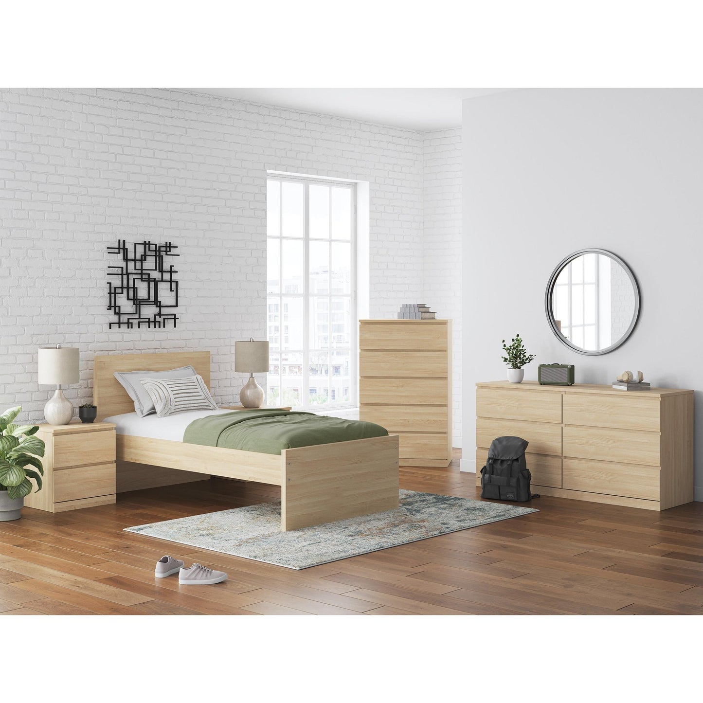 Signature Design by Ashley Onita EB9632B4 Twin Panel Platform Bed - American Furniture of Slidell