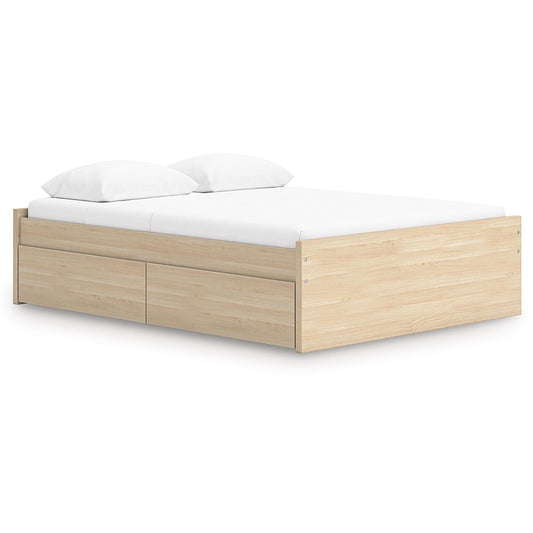 Signature Design by Ashley Onita EB9632B9 Queen Platform Bed with 1 Side Storage - American Furniture of Slidell