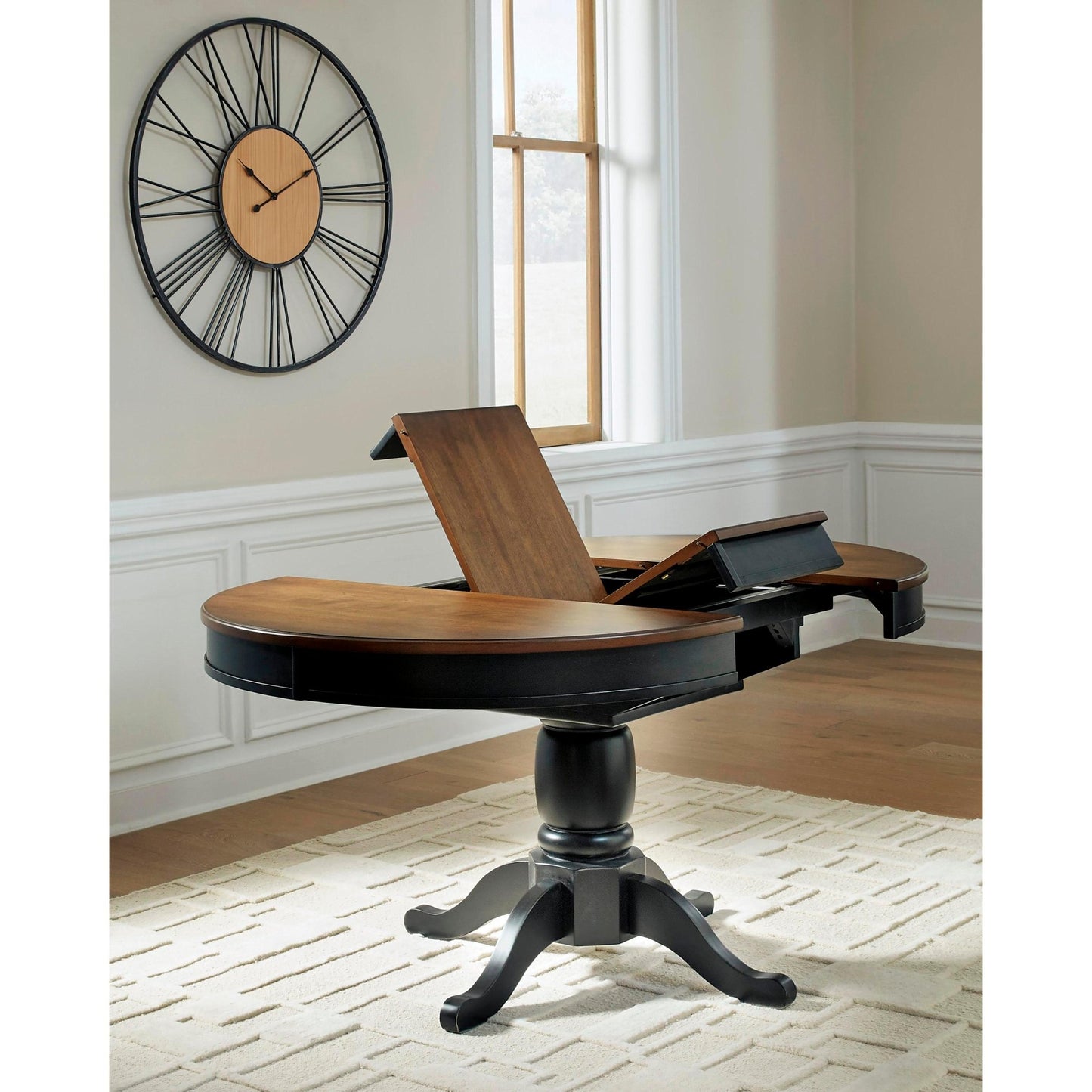 Signature Design by Ashley Oval Clorazi Dining Table with Pedestal Base PCD619 - 48 - American Furniture of Slidell