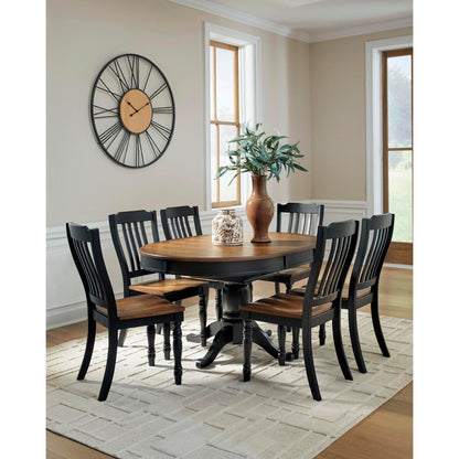 Signature Design by Ashley Oval Clorazi Dining Table with Pedestal Base PCD619 - 48 - American Furniture of Slidell