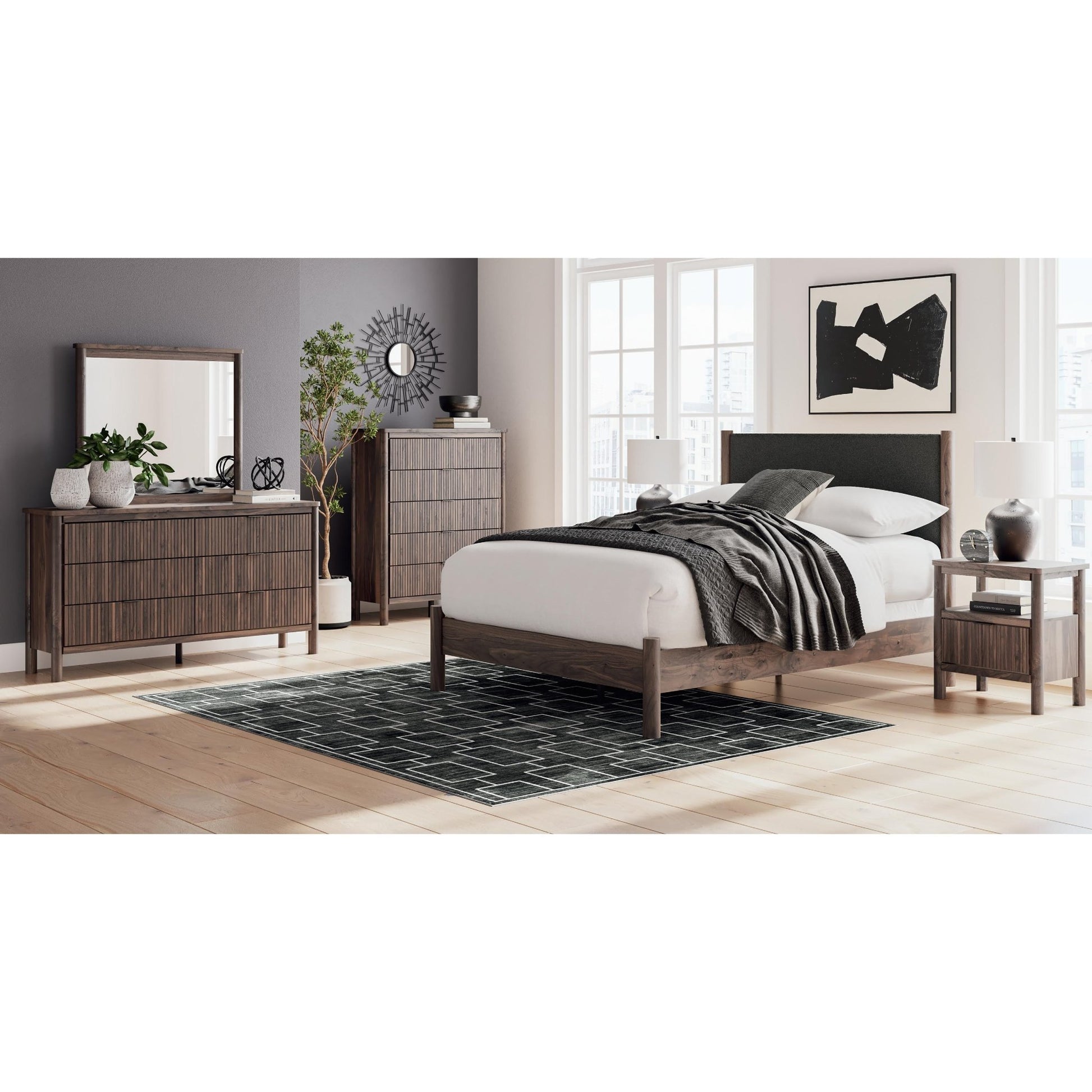 Signature Design by Ashley Pamytta PCB2614 - 57 Queen Upholstered Panel Headboard - American Furniture of Slidell