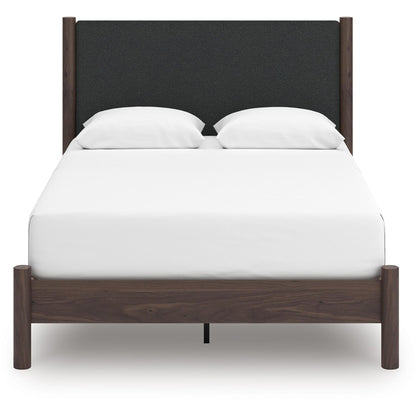 Signature Design by Ashley Pamytta PCB2614B12 Queen Upholstered Panel Platform Bed - American Furniture of Slidell