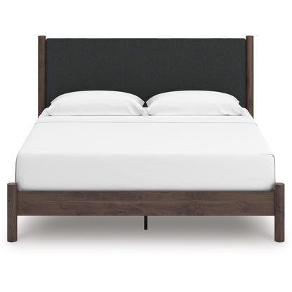 Signature Design by Ashley Pamytta PCB2614B28 King Upholstered Panel Platform Bed - American Furniture of Slidell