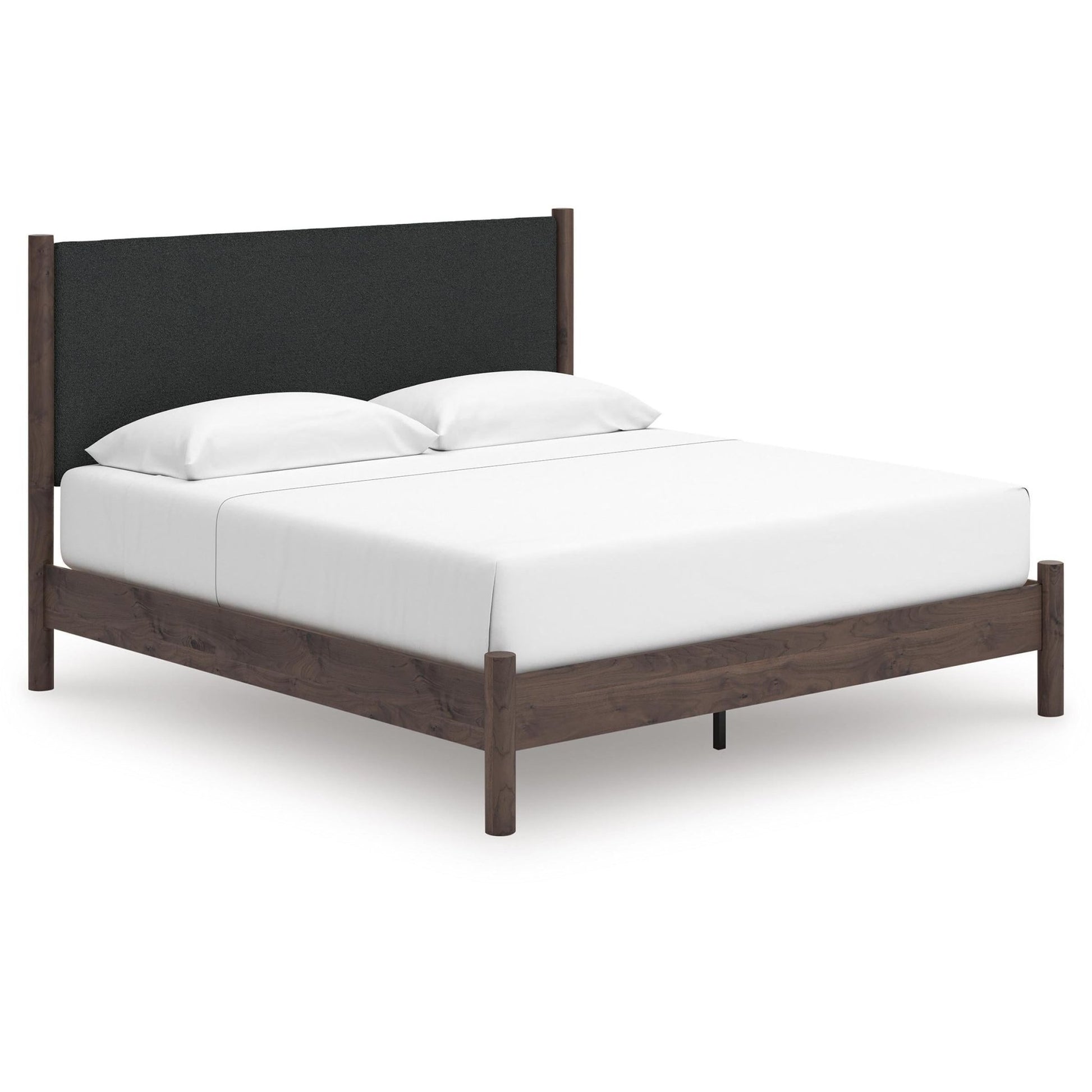 Signature Design by Ashley Pamytta PCB2614B28 King Upholstered Panel Platform Bed - American Furniture of Slidell