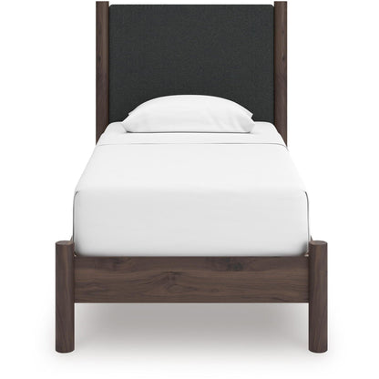 Signature Design by Ashley Pamytta PCB2614B8 Twin Upholstered Panel Platform Bed - American Furniture of Slidell