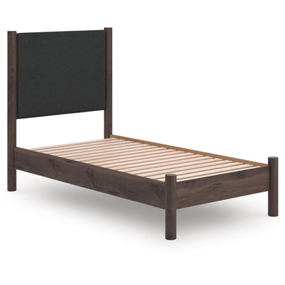 Signature Design by Ashley Pamytta PCB2614B8 Twin Upholstered Panel Platform Bed - American Furniture of Slidell