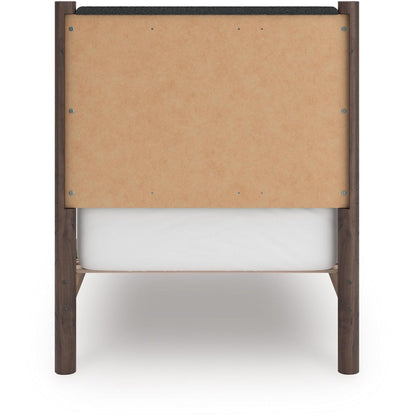 Signature Design by Ashley Pamytta PCB2614B8 Twin Upholstered Panel Platform Bed - American Furniture of Slidell