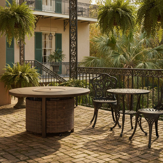Signature Design by Ashley Paradise Trail P750 - 776 Round Fire Pit Table - American Furniture of Slidell