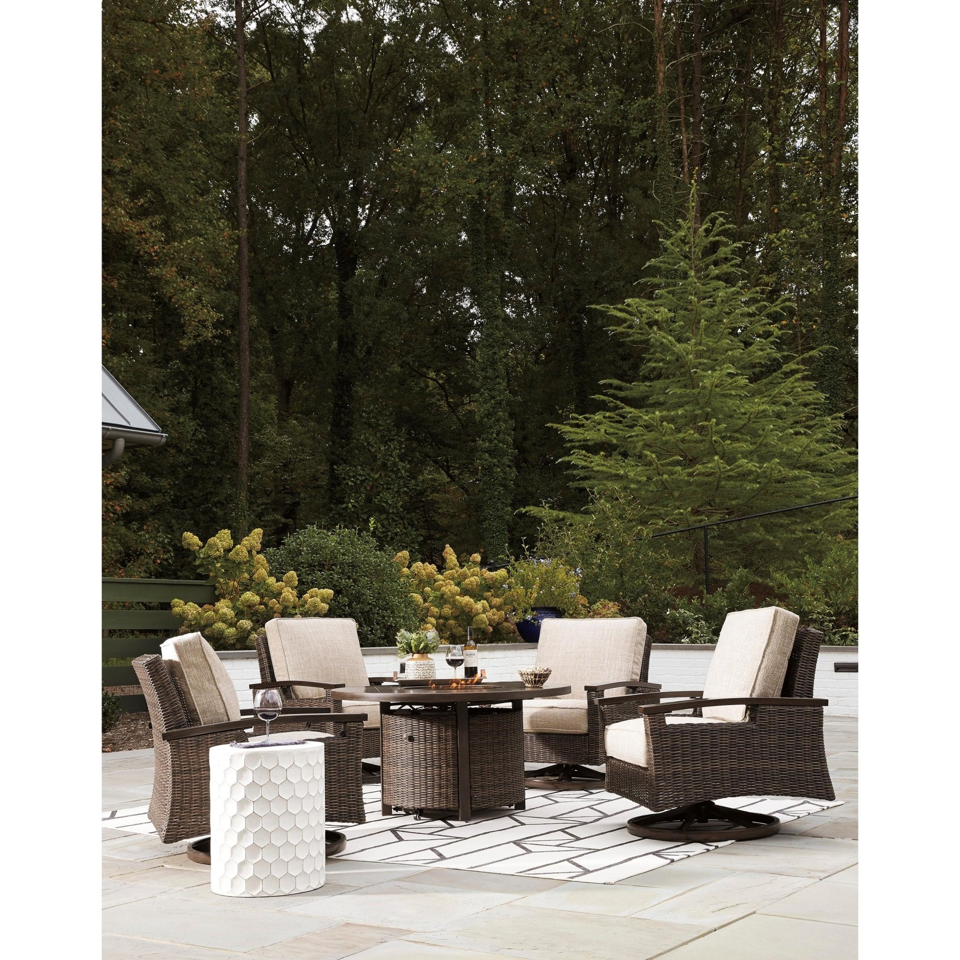 Signature Design by Ashley Paradise Trail P750 - 776 Round Fire Pit Table - American Furniture of Slidell