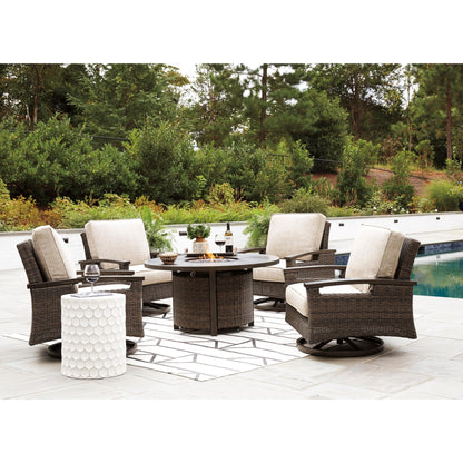 Signature Design by Ashley Paradise Trail P750 - 776 Round Fire Pit Table - American Furniture of Slidell