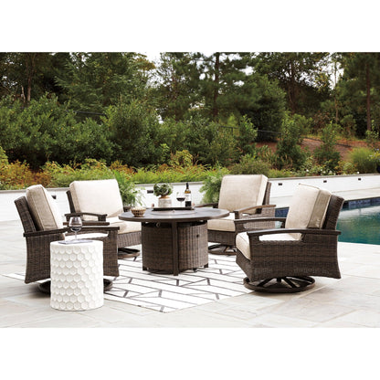 Signature Design by Ashley Paradise Trail P750 - 776 Round Fire Pit Table - American Furniture of Slidell