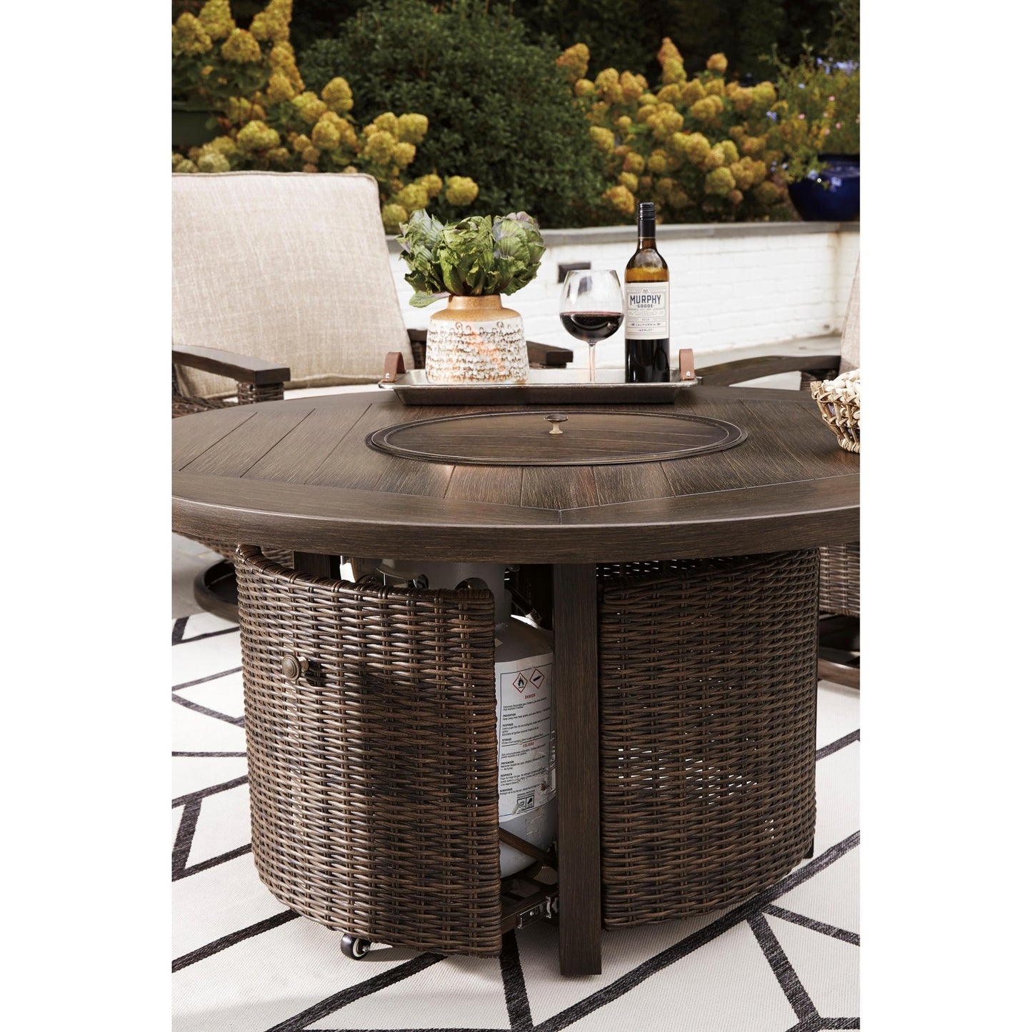 Signature Design by Ashley Paradise Trail P750 - 776 Round Fire Pit Table - American Furniture of Slidell