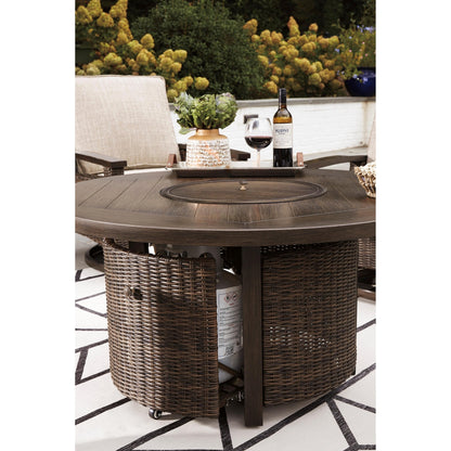 Signature Design by Ashley Paradise Trail P750 - 776 Round Fire Pit Table - American Furniture of Slidell