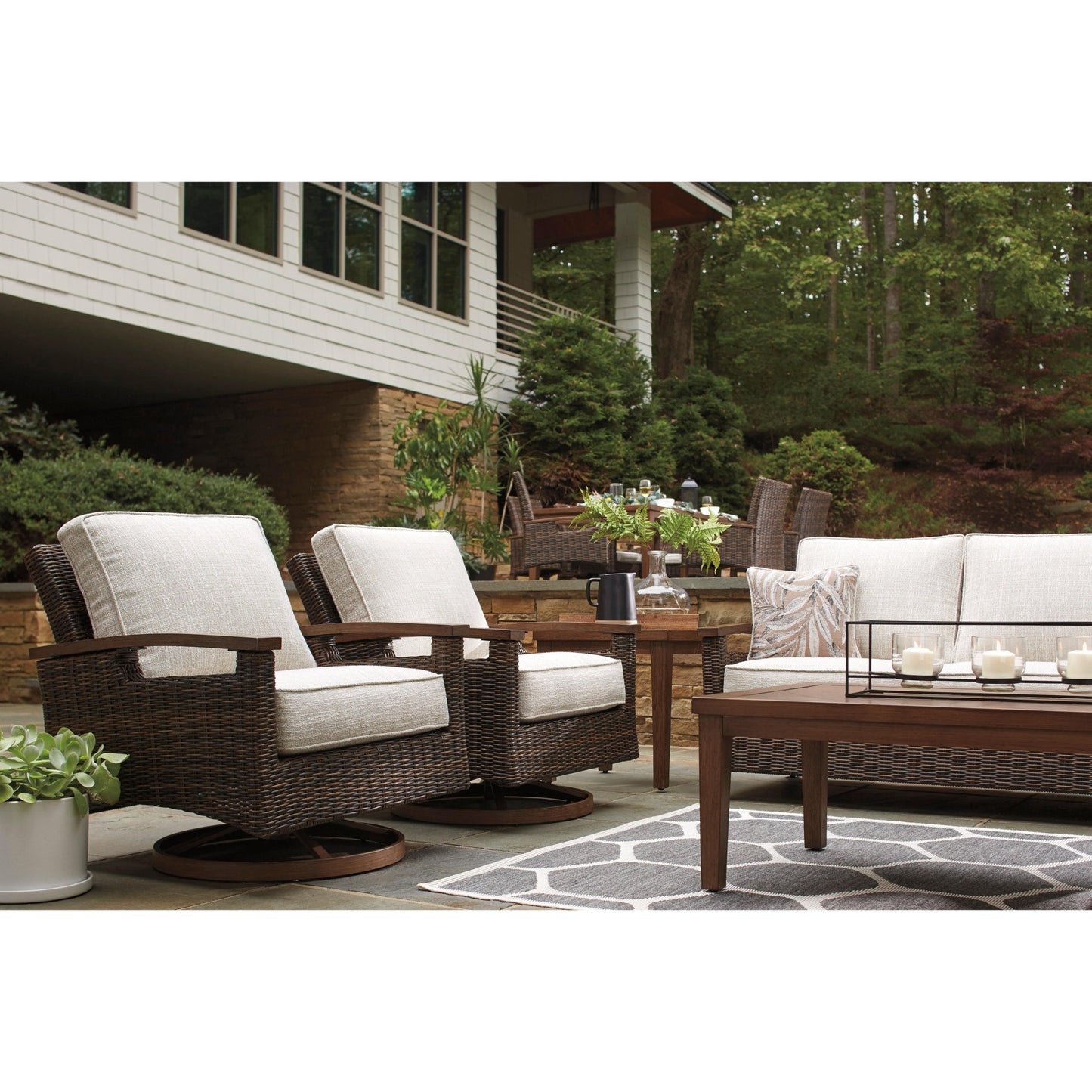 Signature Design by Ashley Paradise Trail P750 - 821 Swivel Lounge Chair - American Furniture of Slidell