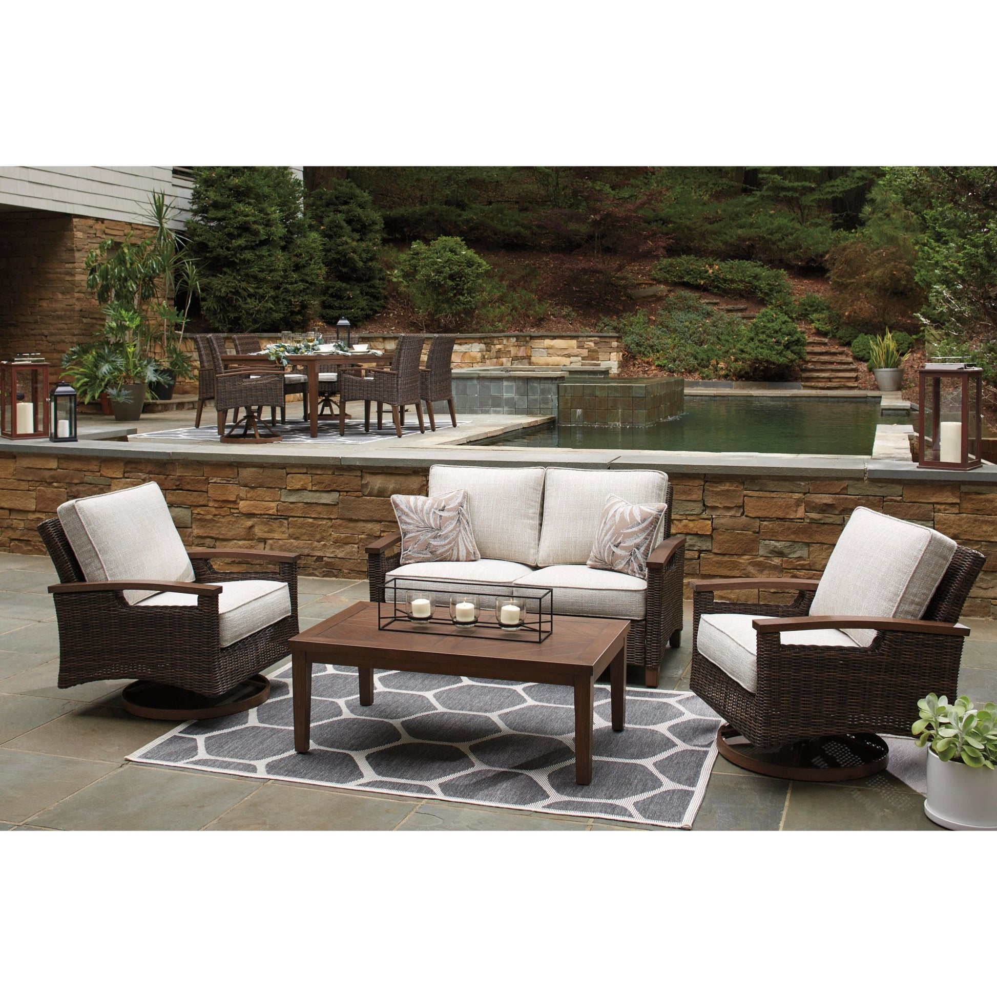Signature Design by Ashley Paradise Trail P750 - 821 Swivel Lounge Chair - American Furniture of Slidell