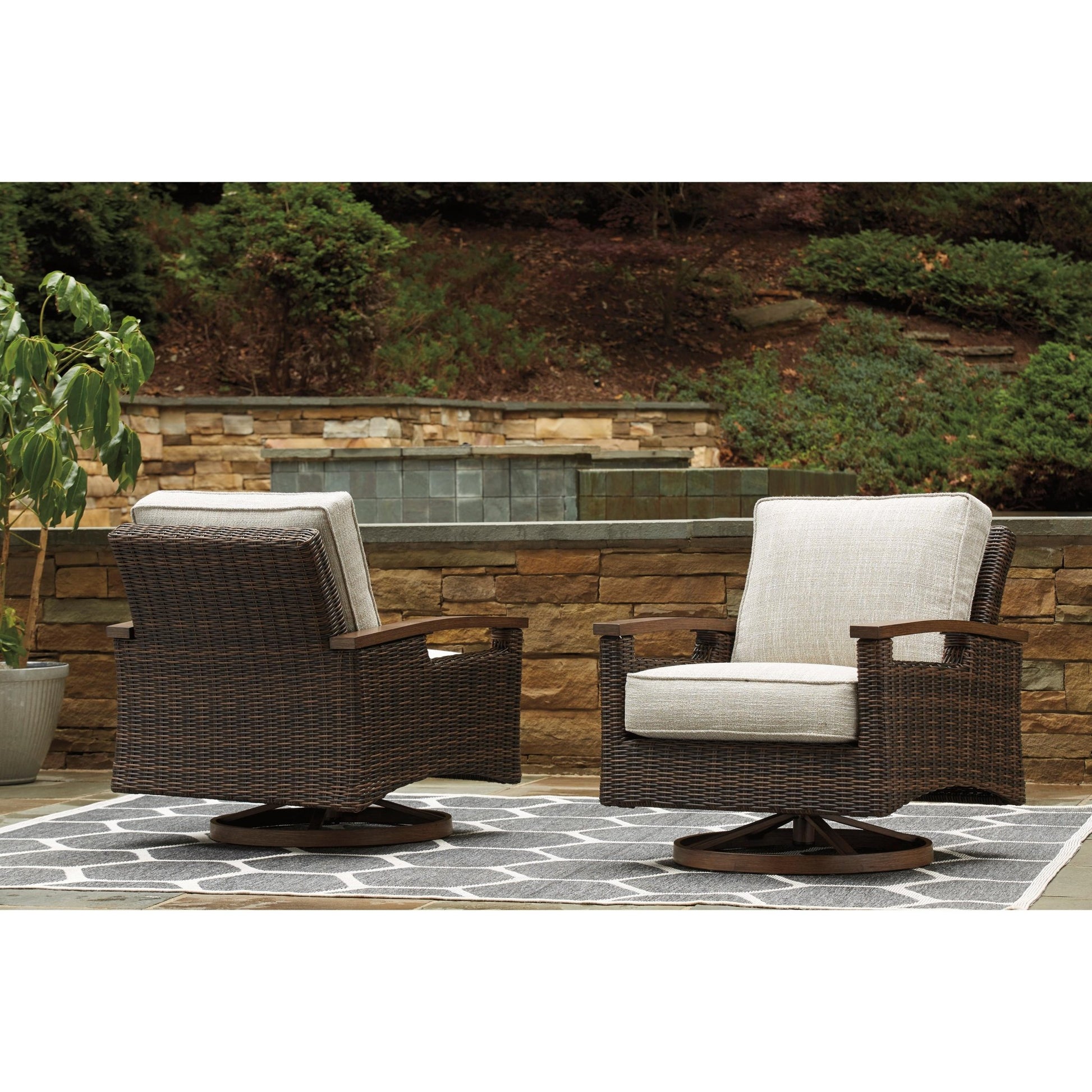 Signature Design by Ashley Paradise Trail P750 - 821 Swivel Lounge Chair - American Furniture of Slidell