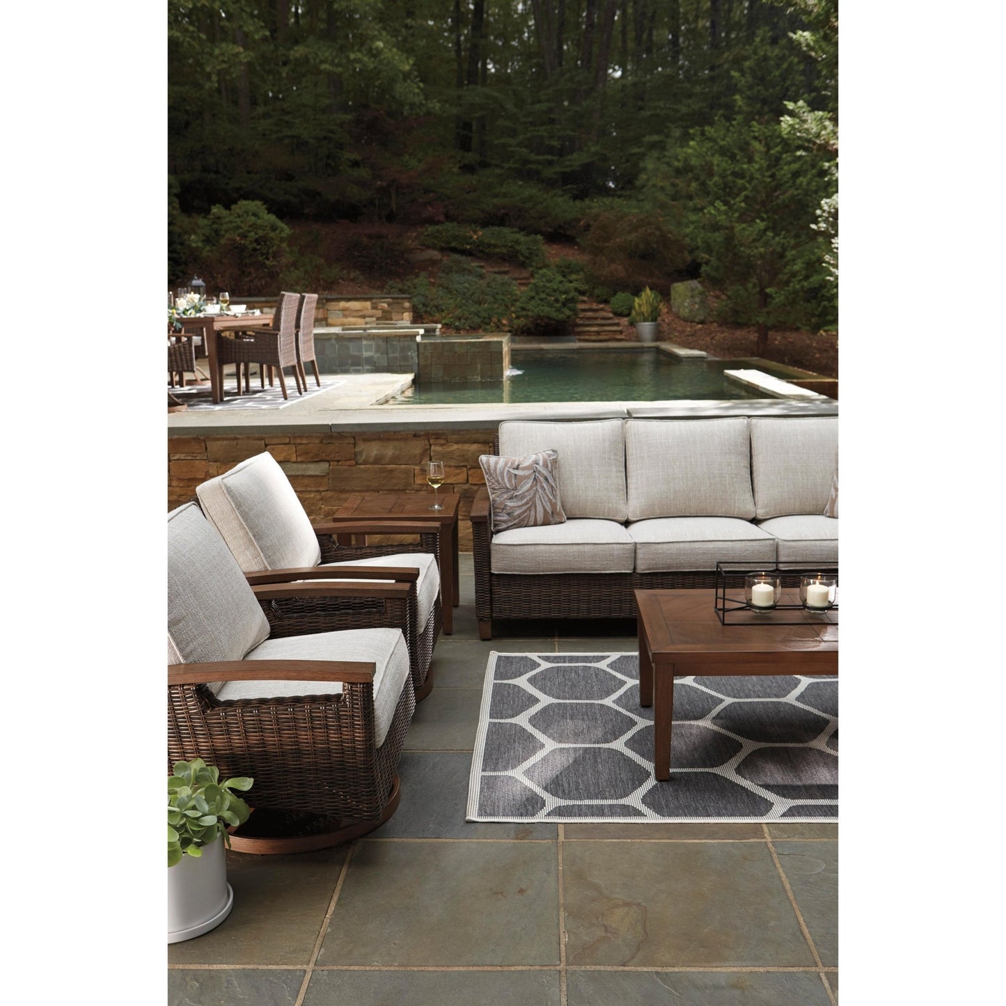 Signature Design by Ashley Paradise Trail P750 - 821 Swivel Lounge Chair - American Furniture of Slidell