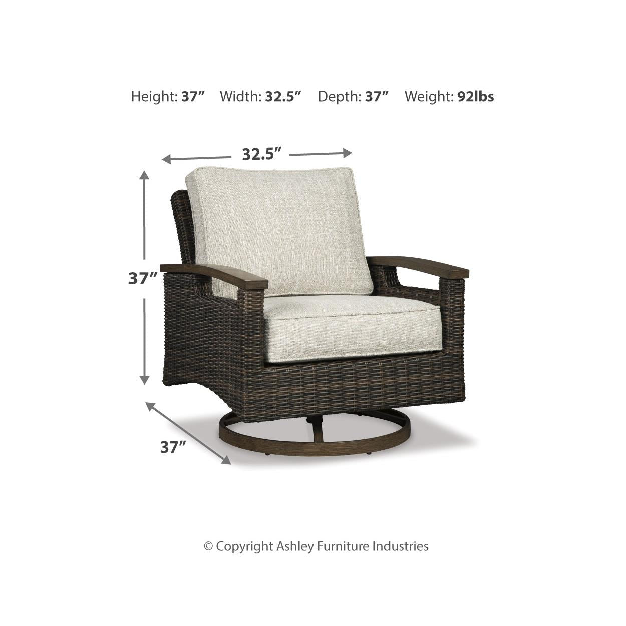 Signature Design by Ashley Paradise Trail P750P9 4 - piece Outdoor Seating Set - American Furniture of Slidell