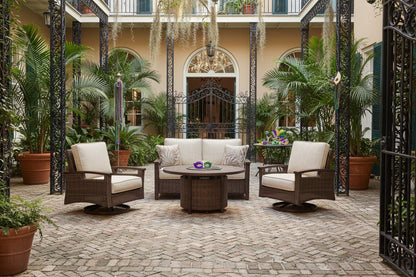 Signature Design by Ashley Paradise Trail P750P9 4 - piece Outdoor Seating Set - American Furniture of Slidell