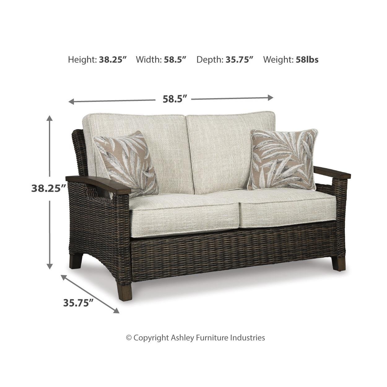Signature Design by Ashley Paradise Trail P750P9 4 - piece Outdoor Seating Set - American Furniture of Slidell