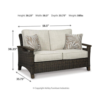 Signature Design by Ashley Paradise Trail P750P9 4 - piece Outdoor Seating Set - American Furniture of Slidell