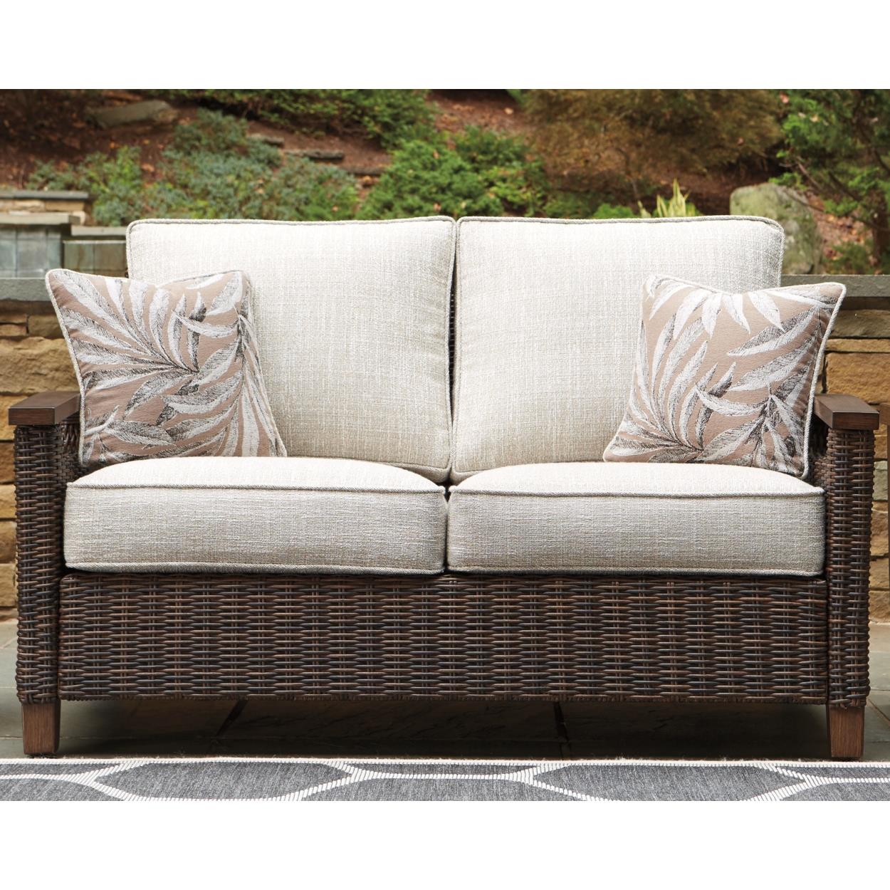 Signature Design by Ashley Paradise Trail P750P9 4 - piece Outdoor Seating Set - American Furniture of Slidell