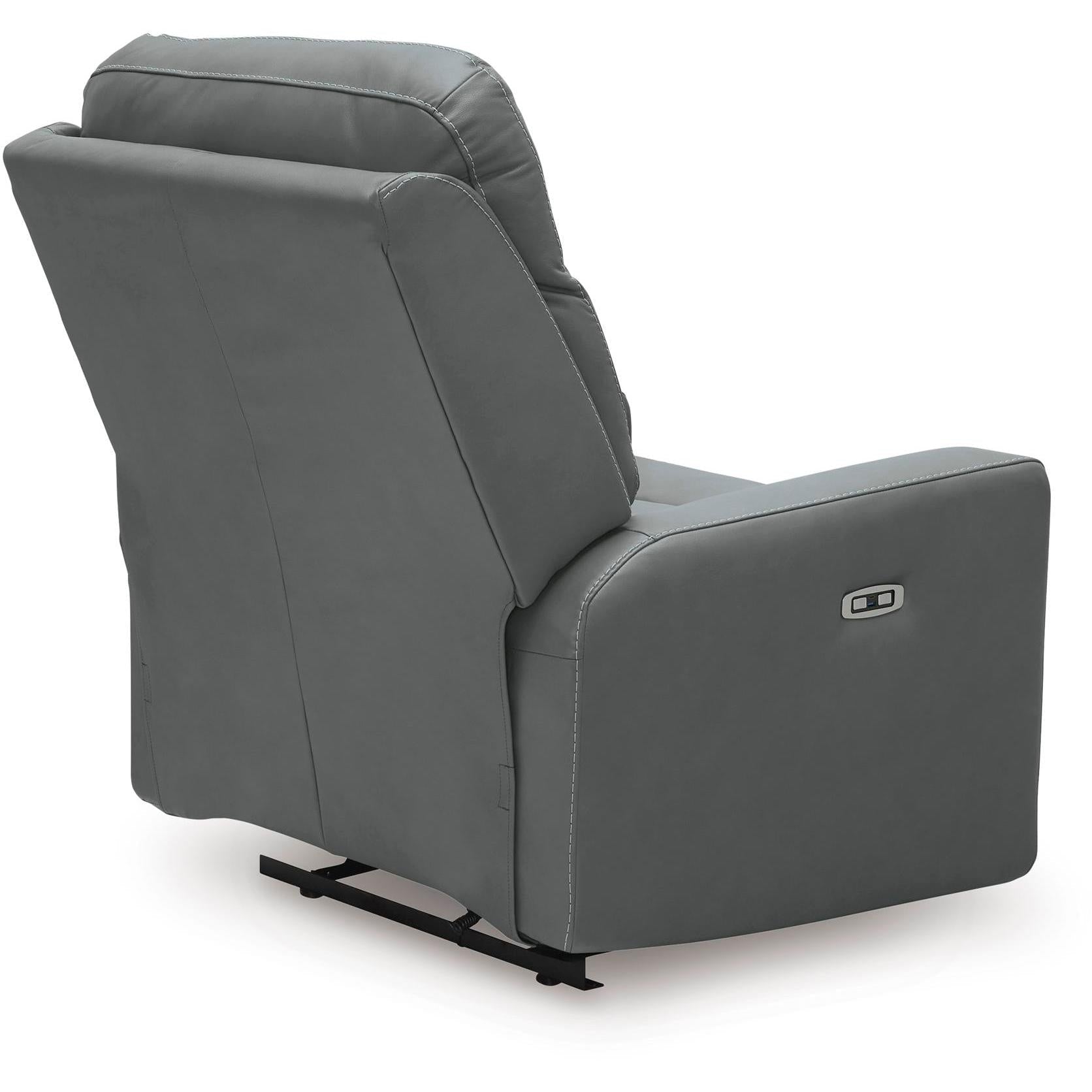 Signature Design by Ashley Pennacle Pier Power Leather Match Recliner PCU1350113 - American Furniture of Slidell