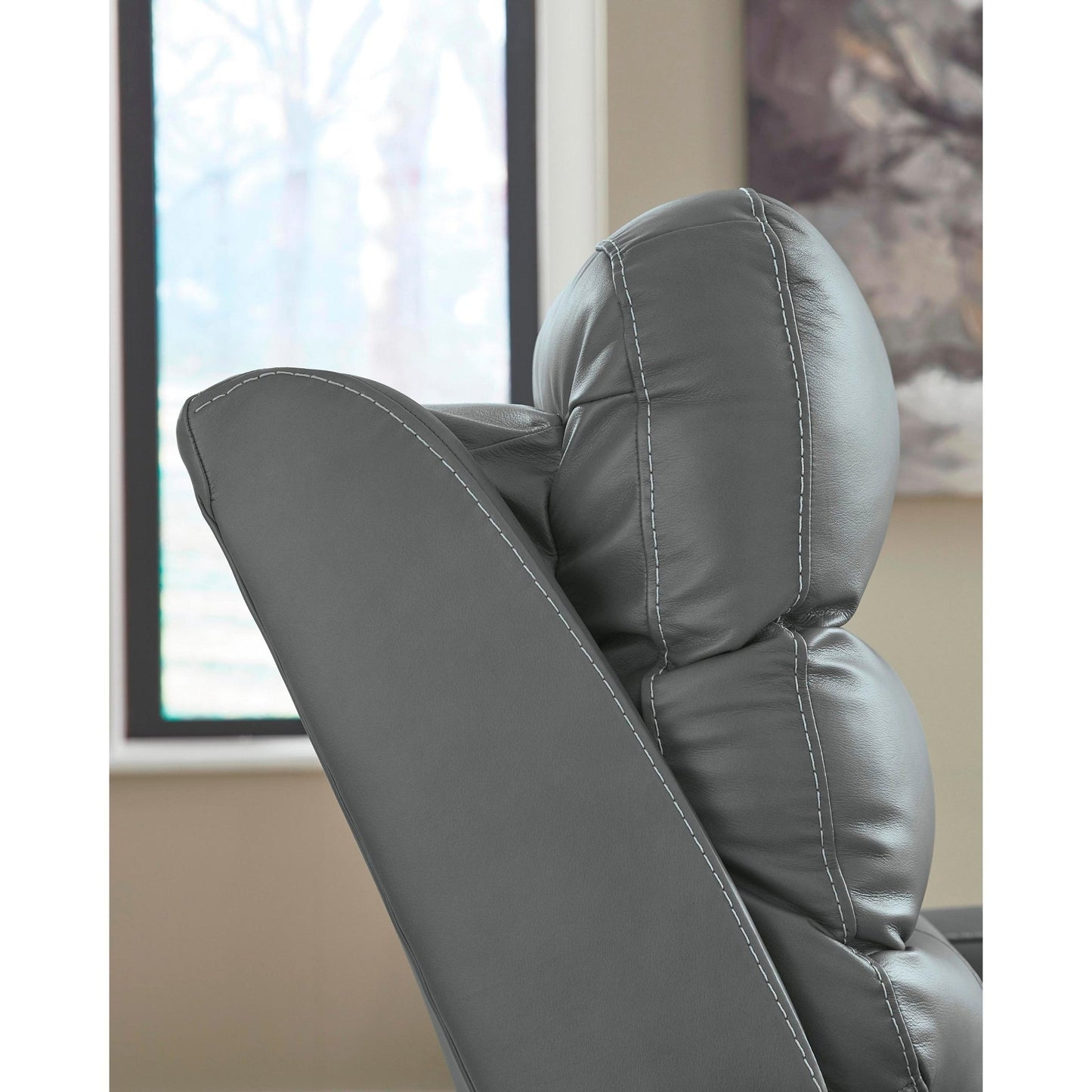 Signature Design by Ashley Pennacle Pier Power Leather Match Recliner PCU1350113 - American Furniture of Slidell
