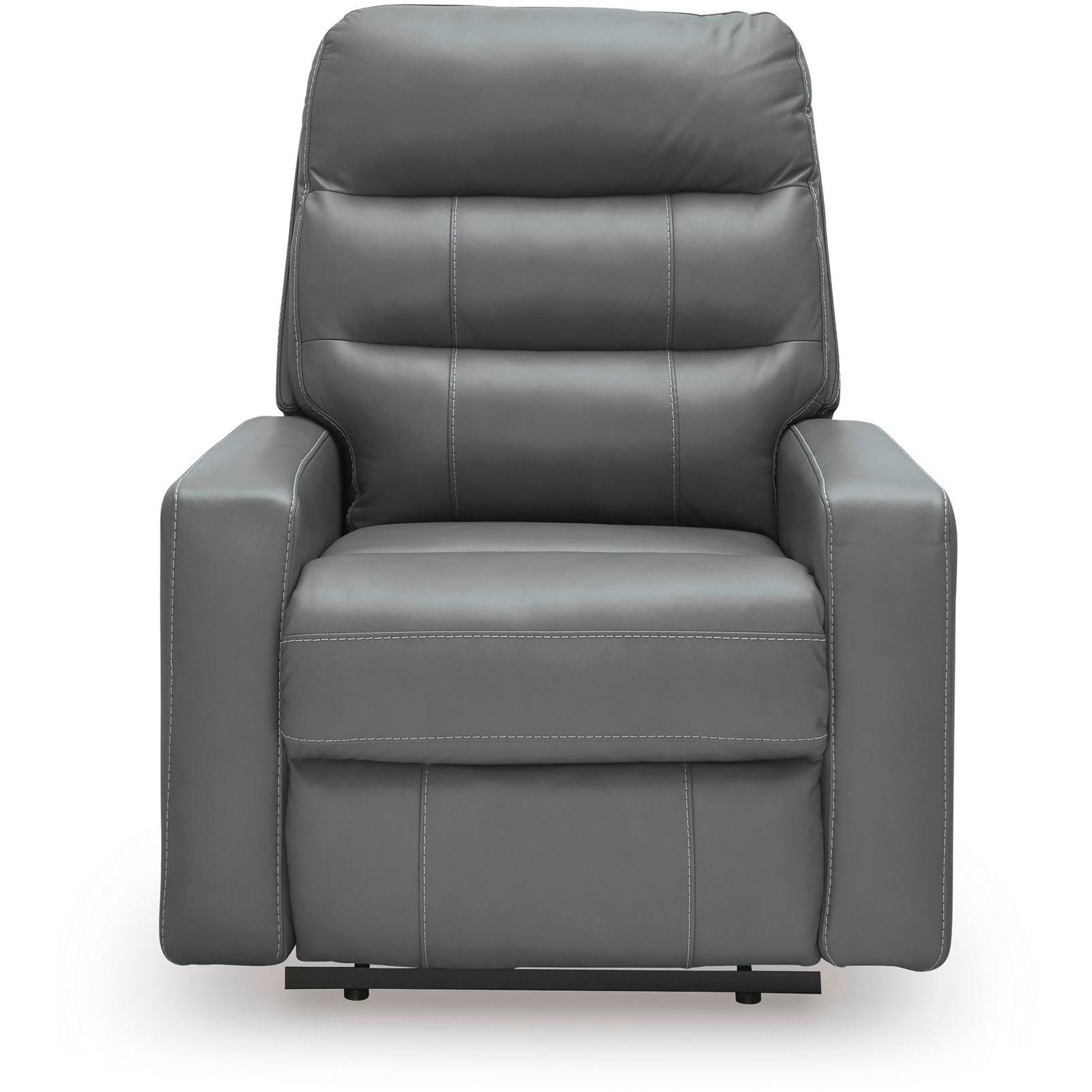 Signature Design by Ashley Pennacle Pier Power Leather Match Recliner PCU1350113 - American Furniture of Slidell