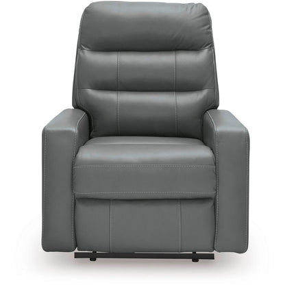 Signature Design by Ashley Pennacle Pier Power Leather Match Recliner PCU1350113 - American Furniture of Slidell