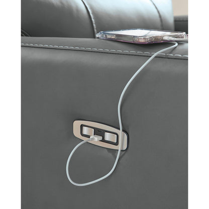 Signature Design by Ashley Pennacle Pier Power Leather Match Recliner PCU1350113 - American Furniture of Slidell