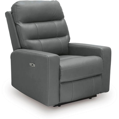 Signature Design by Ashley Pennacle Pier Power Leather Match Recliner PCU1350113 - American Furniture of Slidell