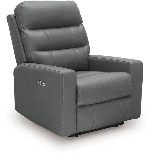 Signature Design by Ashley Pennacle Pier Power Leather Match Recliner PCU1350113 - American Furniture of Slidell