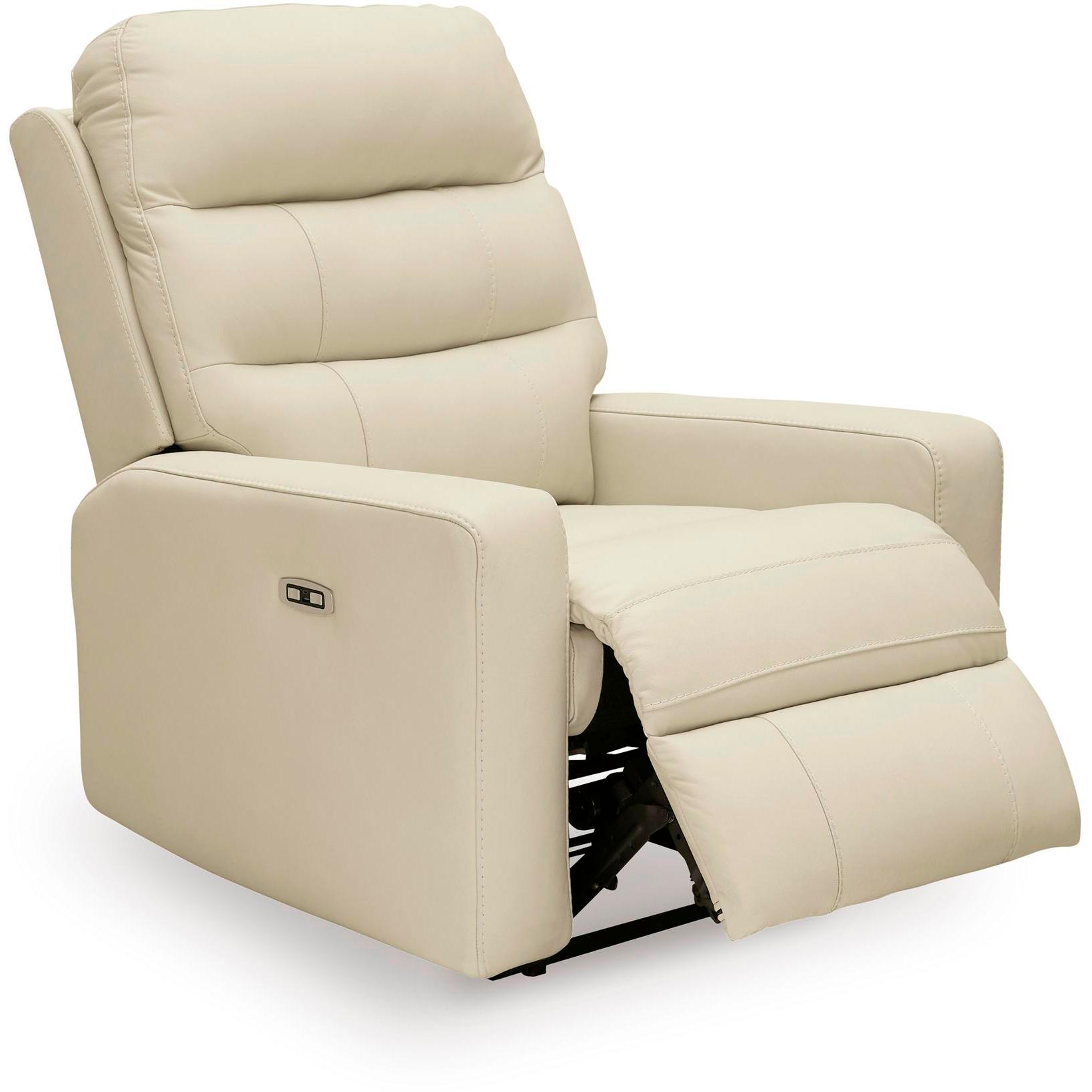 Signature Design by Ashley Pennacle Pier Power Leather Match Recliner PCU1350213 - American Furniture of Slidell