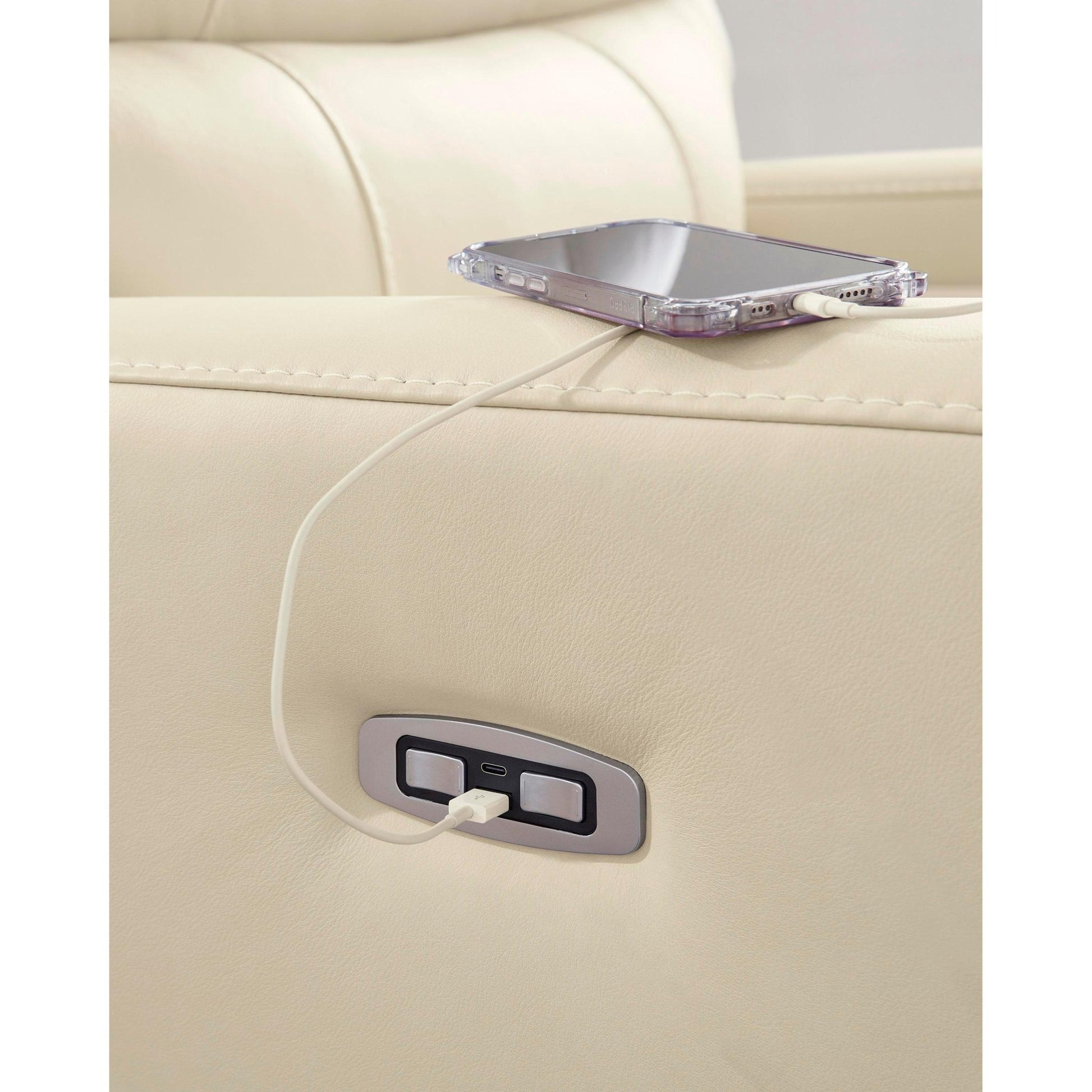 Signature Design by Ashley Pennacle Pier Power Leather Match Recliner PCU1350213 - American Furniture of Slidell
