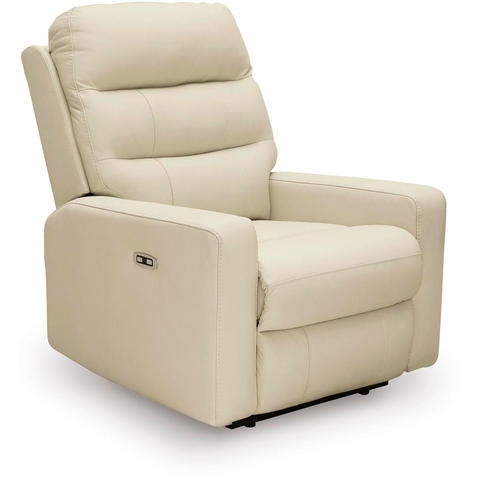 Signature Design by Ashley Pennacle Pier Power Leather Match Recliner PCU1350213 - American Furniture of Slidell