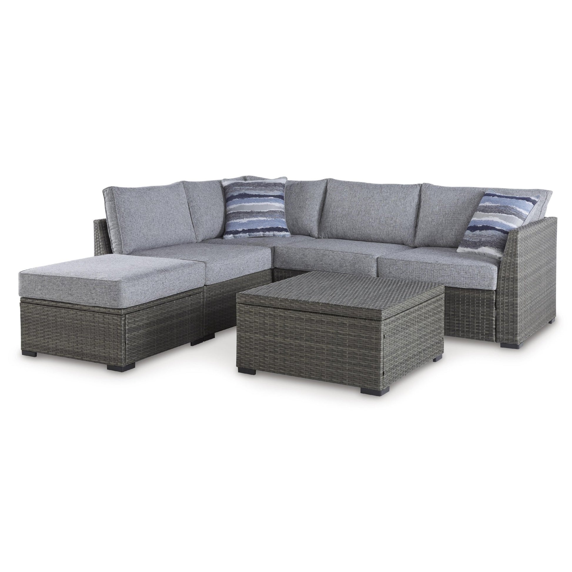 Signature Design by Ashley Petal Road P297 - 070 Loveseat Sectional/Ottoman/Table Set - American Furniture of Slidell