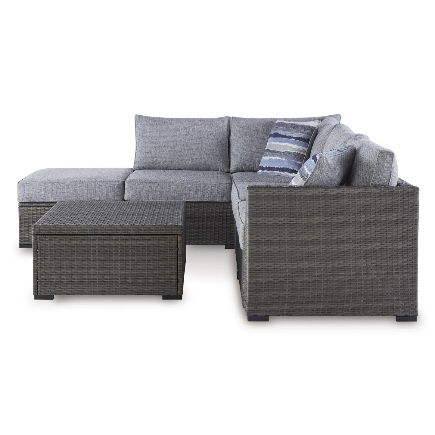Signature Design by Ashley Petal Road P297 - 070 Loveseat Sectional/Ottoman/Table Set - American Furniture of Slidell