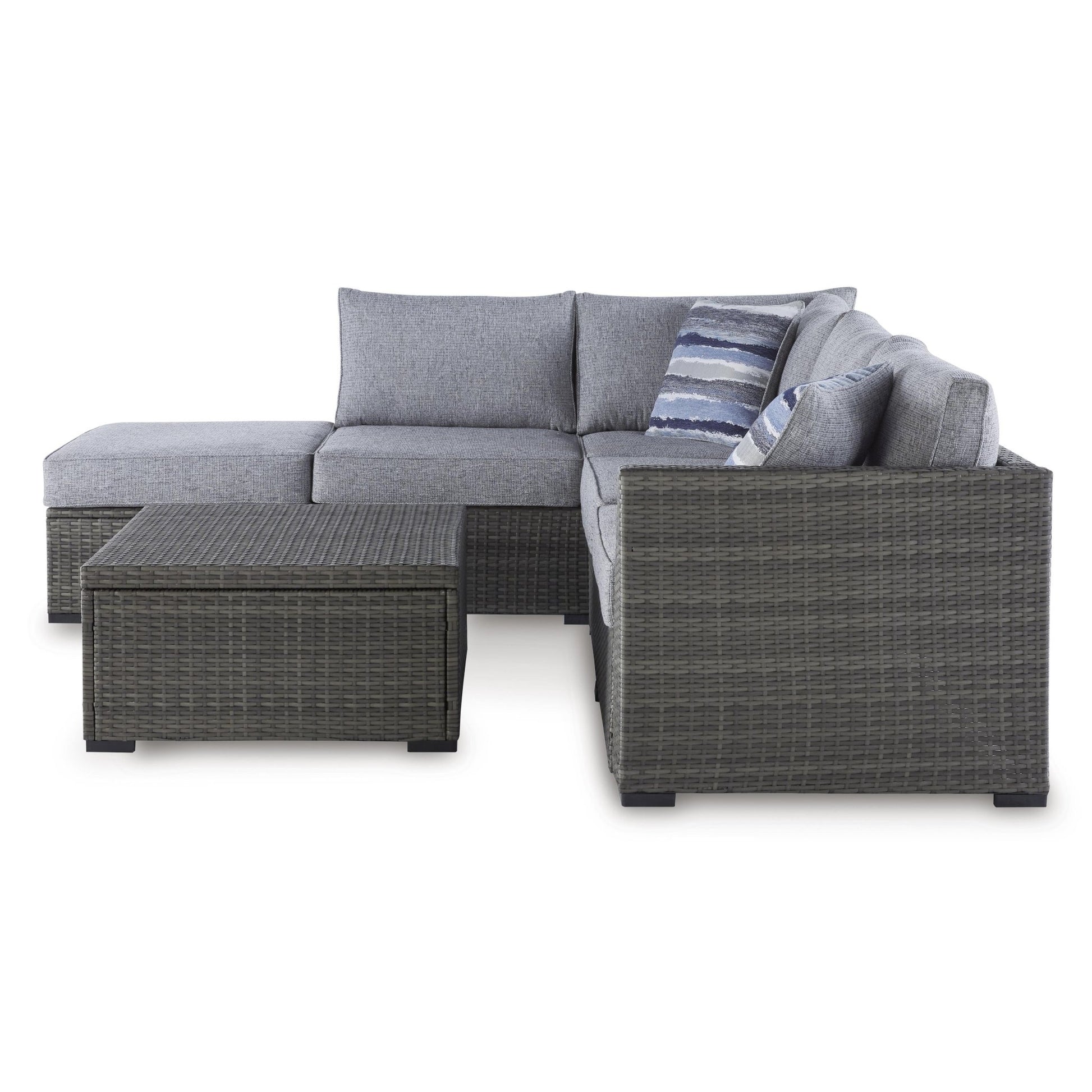Signature Design by Ashley Petal Road P297 - 070 Loveseat Sectional/Ottoman/Table Set - American Furniture of Slidell