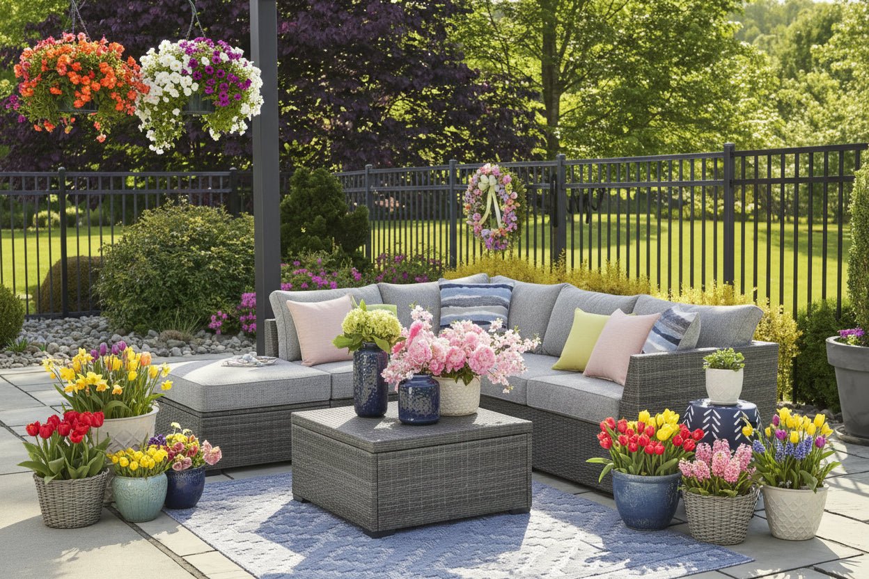 Signature Design by Ashley Petal Road P297 - 070 Loveseat Sectional/Ottoman/Table Set - American Furniture of Slidell