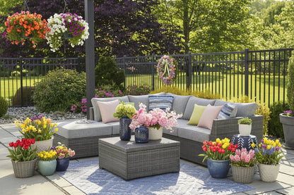 Signature Design by Ashley Petal Road P297 - 070 Loveseat Sectional/Ottoman/Table Set - American Furniture of Slidell