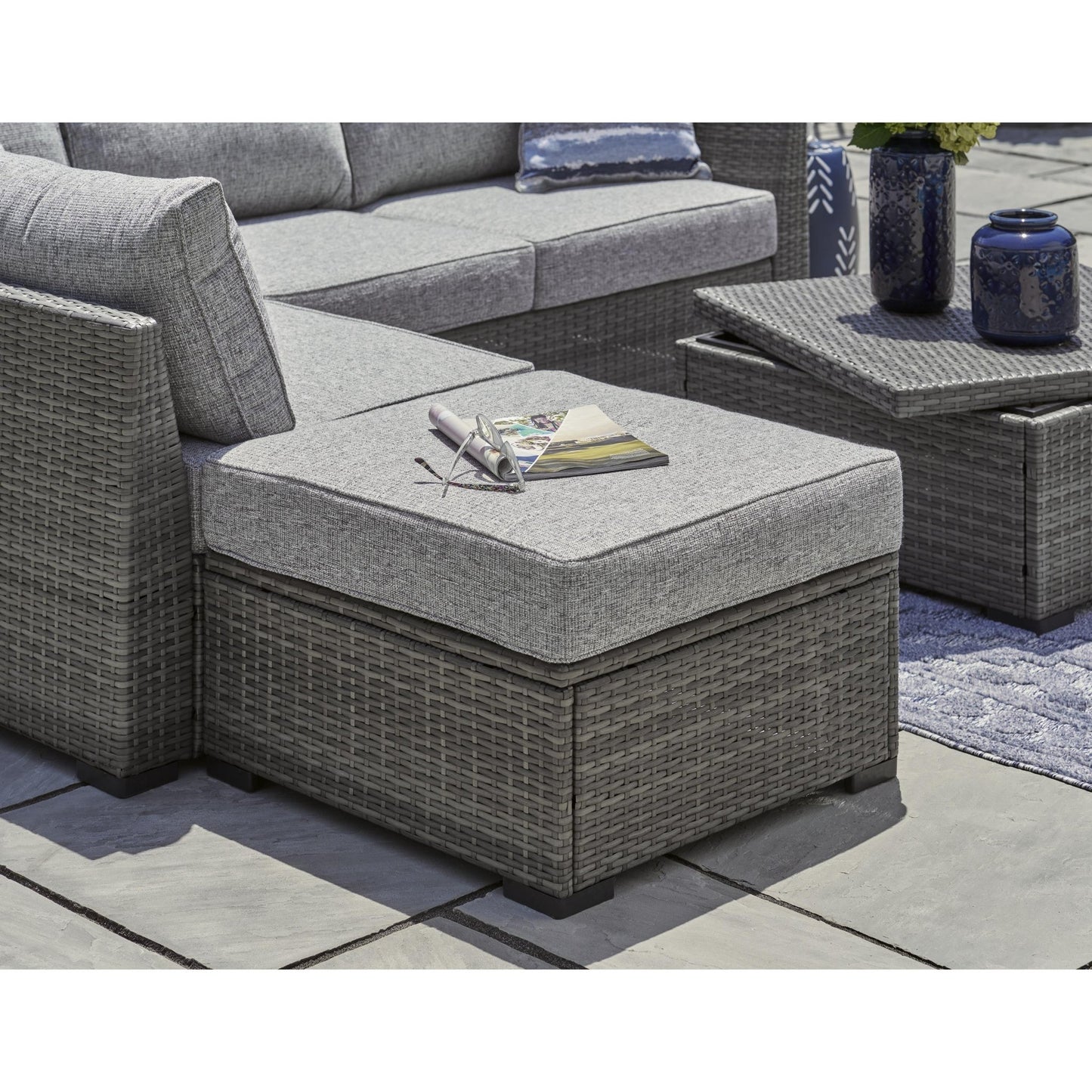 Signature Design by Ashley Petal Road P297 - 070 Loveseat Sectional/Ottoman/Table Set - American Furniture of Slidell