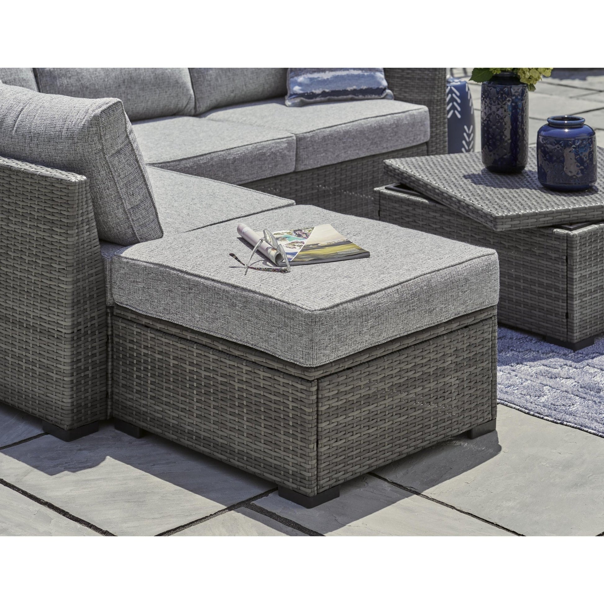Signature Design by Ashley Petal Road P297 - 070 Loveseat Sectional/Ottoman/Table Set - American Furniture of Slidell