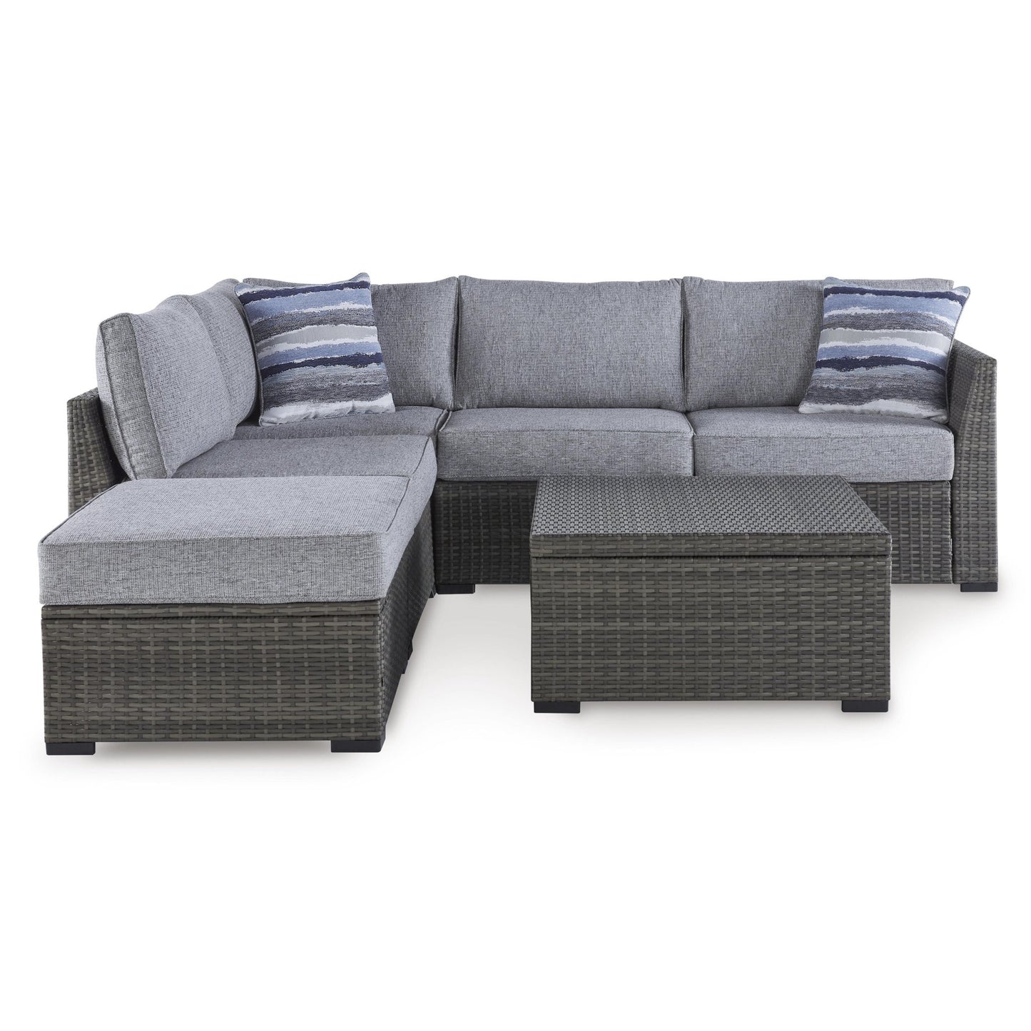 Signature Design by Ashley Petal Road P297 - 070 Loveseat Sectional/Ottoman/Table Set - American Furniture of Slidell