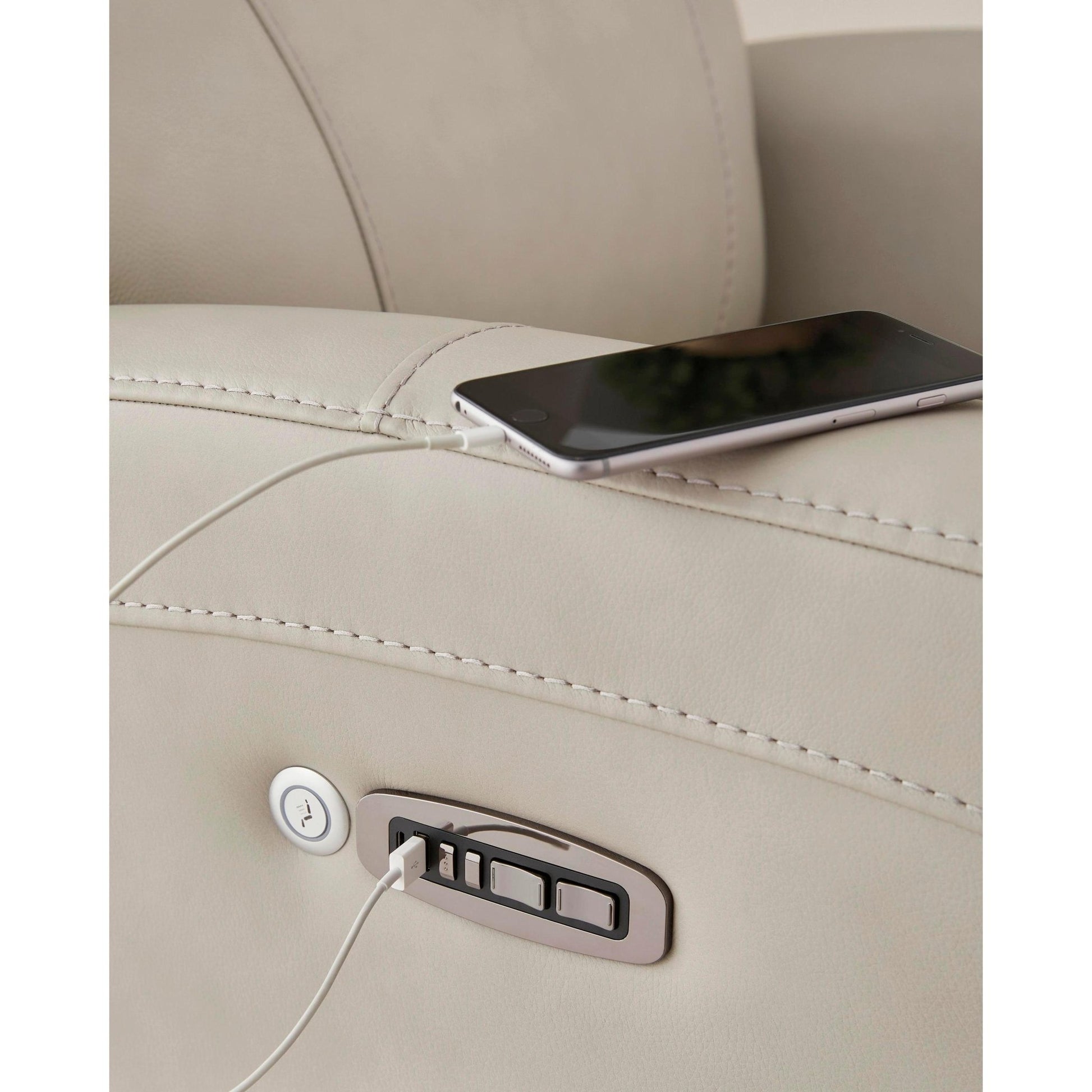 Signature Design by Ashley Pincara Power Leather Match Recliner PCU1380042 - American Furniture of Slidell