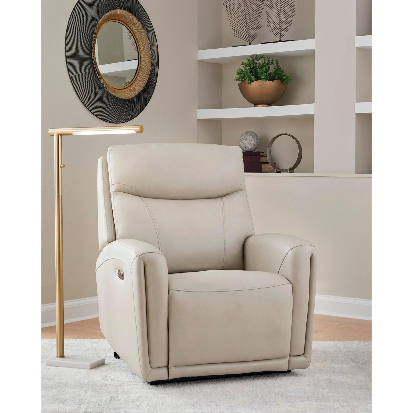 Signature Design by Ashley Pincara Power Leather Match Recliner PCU1380042 - American Furniture of Slidell