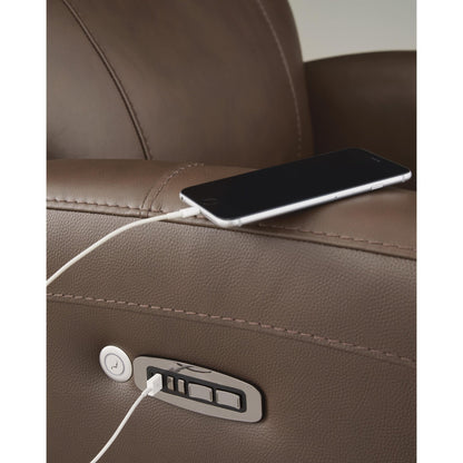Signature Design by Ashley Pincara Power Leather Match Recliner PCU1380242 - American Furniture of Slidell