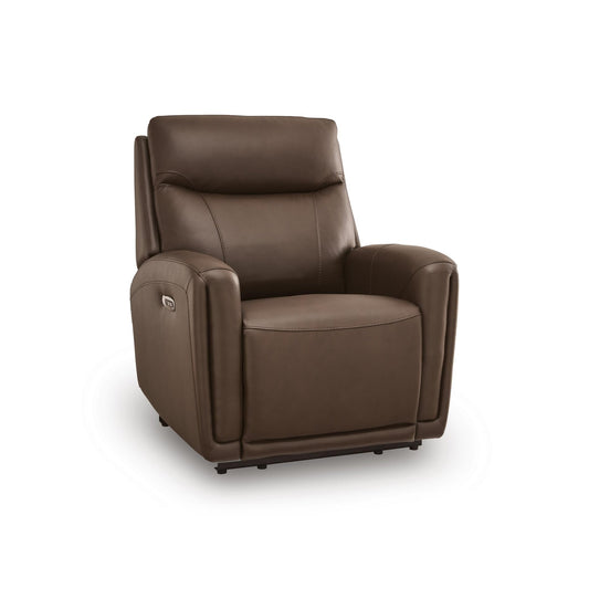 Signature Design by Ashley Pincara Power Leather Match Recliner PCU1380242 - American Furniture of Slidell