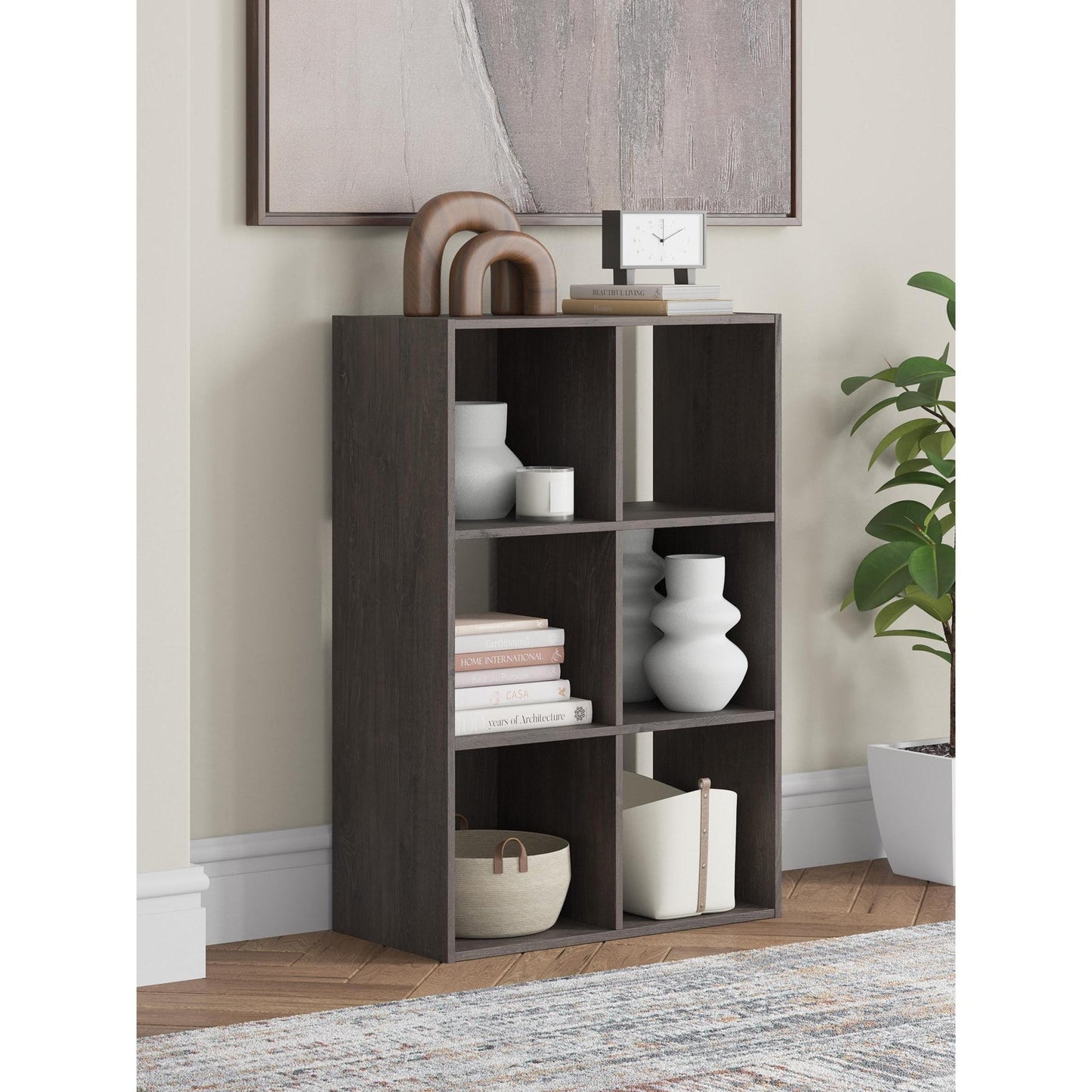Signature Design by Ashley Piperton EA5514 - 3X2 Six Cube Organizer - American Furniture of Slidell